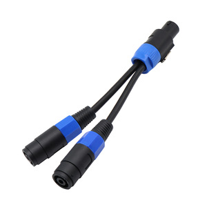 Speakon 1 To 2 <b>Speaker</b> Cable Male To Female Pure Copper <b>Audio</b> Cable For Amplifier Mixer <b>Speaker</b> Connection - Product Image 1