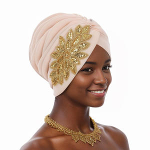 HZM-24308 fleur <span class=keywords><strong>chimio</strong></span> Turban automne <span class=keywords><strong>Bonnet</strong></span> chimiothérapie casquette sommeil torsion Turban cheveux accessoires pour femmes - Product Image 2