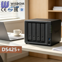 Synology DiskStation DS425+, Solución de Almacenamiento en Red de 4 Bahías, Servidor de Almacenamiento de Archivos en Rack 2U, Disco de Nube Privada, NAS para Red Doméstica