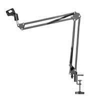Support de microphone de diffusion de bureau à bras articulé flexible et robuste Rayyu (NB-35 en métal) pour studio