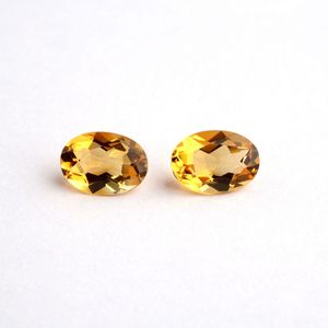สินค้าใหม่มาแรง พลอยทรงรี ขนาด 5*7 มม. สีเหลือง พลอยซิทรินธรรมชาติ - Product Image 1