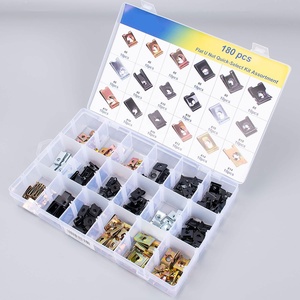 180pcs 자동차 바디 플랫 U 너트 빠른 선택 키트 구색 - Product Image 3