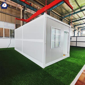 Casa contenedor plegable de 20 40 pies, diseño de granja impermeable hecho de acero y panel sándwich para uso en almacén - Product Image 4