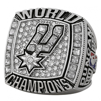 Bague de championnat de basket-ball des San Antonio Spurs 2003 en alliage et strass pour homme