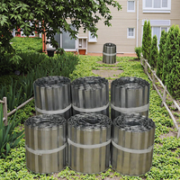 Bordes de Metal Corrugado para Jardín, Bordes de Paisaje para Macizos de Flores, Bordes Flexibles, Bordes de Jardín Galvanizados