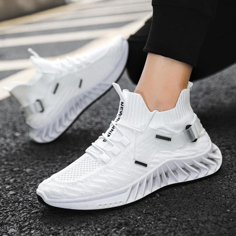 High Quality Logo Custom Light Wight Men Sneakers Comfortable Rubber Sole Sport breathable mesh Running Shoes