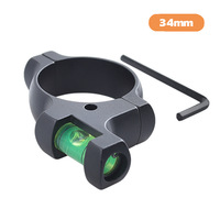Anneau de niveau à bulle ECHAIN personnalisé en usine, 34 mm, en alliage d'aluminium 6063-T6, noir mat, anti-inclinaison, pour tir tactique en extérieur