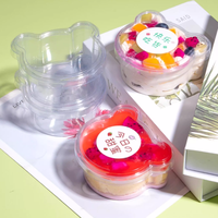 Fabricant Fourni en Plastique Blister Rond Transparent pour Gâteau et Biscuit PET Petit Dessert Basque Contenants à Gâteau