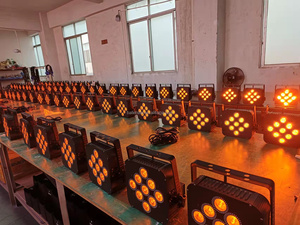 Горячая распродажа, 9x18 Вт, Свадебный <span class=keywords><strong>DMX</strong></span> беспроводной аккумулятор 6 в 1, Uplight 9*18 Вт, RGBWAUV DJ Event - Product Image 4