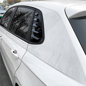 Volkswagen Polo Mk6 2018+ Rear Quarter <b>Window</b> <b>Decal</b> Carbon Fiber Texture Adhesive ABS Car Sticker - Product Image 1