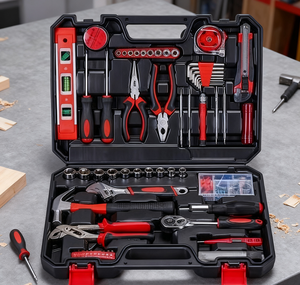 مجموعات أدوات يدوية أمريكية متوفرة للهدايا المنزلية، صناديق أدوات، أدوات للكهربائيين والنجارين، مجموعات إصلاح يدوية متنوعة - Product Image 5