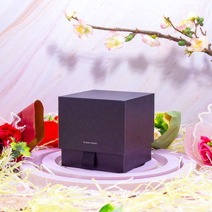 Sang Trọng 10Oz 8Oz Thủy Tinh Màu Đen Nến Lọ Với Nắp Tre Và Hộp Rỗng Xi Lanh Nến Thơm Trong Công Suất Số Lượng Lớn Hộp Giấy - Product Image 1