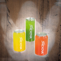 Boîtes de boisson rondes en PET vides de haute qualité WEIHUA avec logo personnalisé et bouchon en aluminium POP TOP pour café, thé, jus, gâteaux et desserts