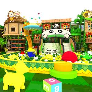 Trampolines de Aventura Infantiles Personalizados Estilo Bosque Rústico Aoleao, Piscina de Pelotas, <span class=keywords><strong>Toboganes</strong></span> LED para una Experiencia Inmersiva - Product Image 2