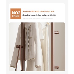 Solid Wood Coat Rack 23.6x11x71in Hanger Stand With Shoe Shelf For Entryway Bedroom - Product Image 6