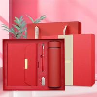 Coffret Cadeau d'Entreprise Promotionnel Hong-Fu : Carnet A5, Stylo Gel, Gobelet en Cuir PU, Impression Sérigraphique, Logo Personnalisé