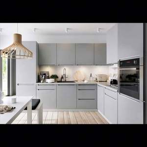 Prix d'usine, armoires de cuisine grises de haute qualité, design moderne de meubles de cuisine modulaires laqués, armoire de cuisine en bois - Product Image 6