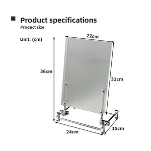 Panneau d'affichage lumineux en acrylique dépoli transparent et acier inoxydable, personnalisable, pour bar, menu de café, présentoir - Product Image 2