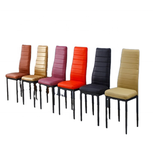 <span class=keywords><strong>Sedie</strong></span> laterali da <span class=keywords><strong>cucina</strong></span> imbottite in stile moderno della metà del secolo in pelle sintetica cuscino sedile e gambe in metallo - Product Image 5