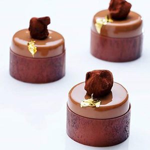 Moule de cuisson cylindrique haut en silicone écologique 1 pièce pour <span class=keywords><strong>mousse</strong></span>, gâteau, <span class=keywords><strong>brownie</strong></span>, dessert français, pâtisserie, crème glacée et décoration - Product Image 2