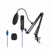 Micrófono de Condensador USB Rayco con Cancelación de Ruido, Diseño Ligero para Transmisión en YouTube, Videojuegos, Grabación de Podcasts, Micrófono de Estudio con Cable