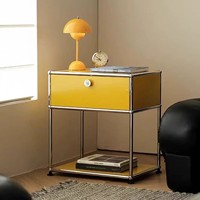 Table de Chevet Modulaire Moderne en Acier Inoxydable, Style Simple, pour Chambre à Coucher, Salon, Options de Couleurs, Meuble d'Appoint pour Canapé