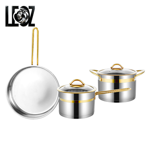 5-mảnh không dính thép không gỉ <span class=keywords><strong>Cookware</strong></span> Set Chất lượng cao cao cấp sang trọng với bìa - Product Image 1