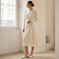 Robe Abaya de luxe personnalisée Loriya, Abaya pour l'Aïd, taille plissée, bordure en dentelle, tenue arabe élégante de haute qualité pour femmes