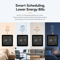 Termostato WiFi con App Smart Life para Calefacción por Suelo Radiante, Programable, Pantalla Táctil Digital, Control de Temperatura Ambiente, 220V