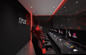 Conception moderne de café internet pour l'e-sport, rendu 3D, plans CAO d'une arène de jeu professionnelle, solution de projet complète pour centre de jeu - Product Image 5