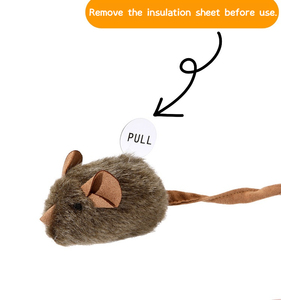 Giocattoli Interattivi: Topo di Peluche a Carica Manuale, Giocattolo per Gatti, Topo di Peluche per Animali Domestici, Giocattoli per Gatti a Forma di Ratto che Corre - Product Image 1