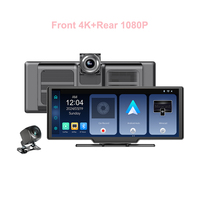 Monitor mobil layar sentuh portabel 9.3 "IPS, smartwatch nirkabel Apple Carplay Android perekaman ganda