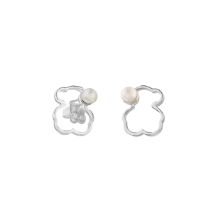 <span class=keywords><strong>Pendientes</strong></span> de tuerca de alta calidad, superventas 2026, con forma de oso a la moda y acabado en tono plateado para uso diario y aniversarios - Product Image 4