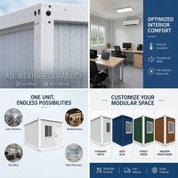 Vente en gros d'usine, montage rapide, structure en acier isolée durable, bureau extérieur, maison préfabriquée modulaire