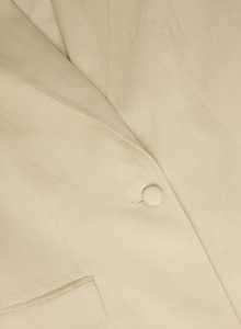 Blazer de Lino Color Caqui Claro para Mujer – Chaqueta Informal Holgada con un Solo Botón y Solapa con Muescas para Oficina y Uso Diario - Product Image 6