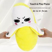 Poupée musicale interactive parent-enfant Rhythm, jouet en peluche fraise banane contrôlé par capteur, rembourrage en coton PP