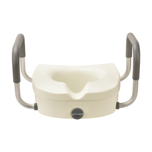 Rehausseur de toilette avec accoudoirs et couvercle pour personnes âgées et femmes enceintes, design moderne DS1010D - Product Image 1