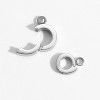 Fermoirs à ressort |   Fermoir en acier inoxydable plaqué PVD 18 carats avec boucle pour la fabrication de bijoux DIY |   Durable, hypoallergénique et imperméable