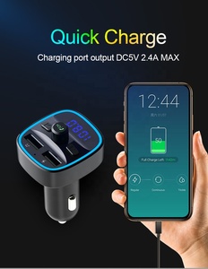 Émetteur FM Bluetooth AGETUNR T25 pour voiture, lecture de carte/disque USB, chargeur USB, affichage numérique LED, appels mains libres, <span class=keywords><strong>lecteur</strong></span> stéréo - Product Image 3