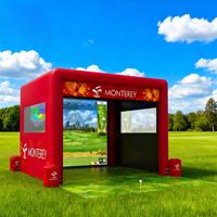 Ventes chaudes Cage de frappe de golf gonflable pour intérieur, jardin et maison, simulateur de pratique de golf gonflable, tente de salle avec écran à fort impact