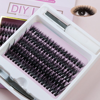 Yunhai cils segmentés nouveaux Kits d'extension de cils bricolage cluster cils vison moelleux cluster de cils individuels