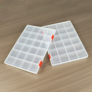 Transparent PP Plastic Storage Box 24 Grids Covered Compartments For Jewelry Organizing Desktop Storage - Product Image 3