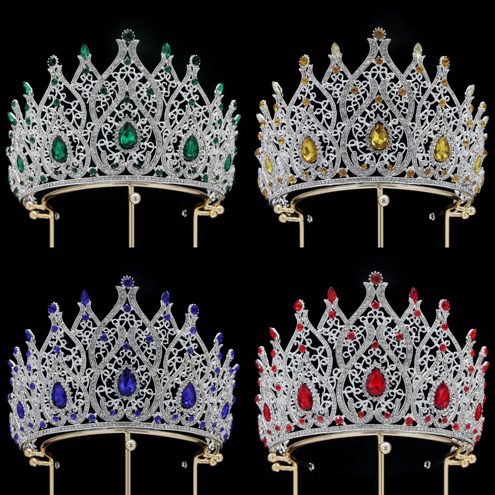 Rose Bessie 2023 New Design Tall Tiara and Crowns for Miss