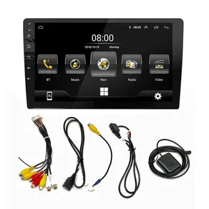 Factory Price 9 inch Universal Car Video With Wire Cable 2.5D+IPS 1024*600 Android Gps Navigation System Wifi Car Radio Audio