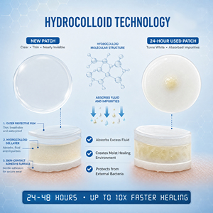 Parches para el Acné con Ácido Salicílico de Grado Médico, Parches Hidrocoloides para el Tratamiento de Granos, Control de Grasa, Adhesivos Invisibles para el Cuidado de Imperfecciones - Product Image 4