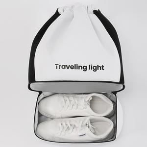 Sac à dos à cordon Beilian blanc et noir, couleur unie, pour sports de plein air, voyage, léger, imperméable, portable, printemps 2024 - Product Image 1