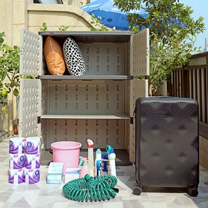 Armoire de réseau extérieure Toppla avec clé et serrure électronique, prix abordable, armoires de rangement en plastique étanches avec tiroirs - Product Image 4