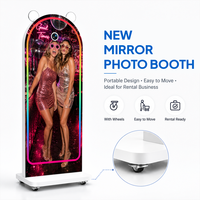 Photomaton numérique instantané 2026 avec écran tactile, miroir magique pour selfies, idéal pour mariages, avec logiciel et caméra web
