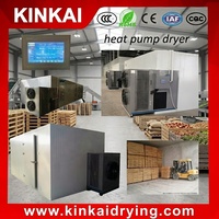 Machine de séchage du bois et du bois franc à air chaud à pompe à chaleur industrielle KINKAI, contrôlée par PLC, prix compétitif, capacité de 4-45m³