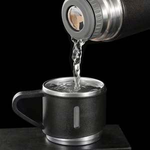 Vente en gros usine : Coffret cadeau de bouteilles d'eau isothermes 500 ml en acier inoxydable, pour boissons chaudes et froides, avec gobelet et thermos à thé sous vide - Product Image 5